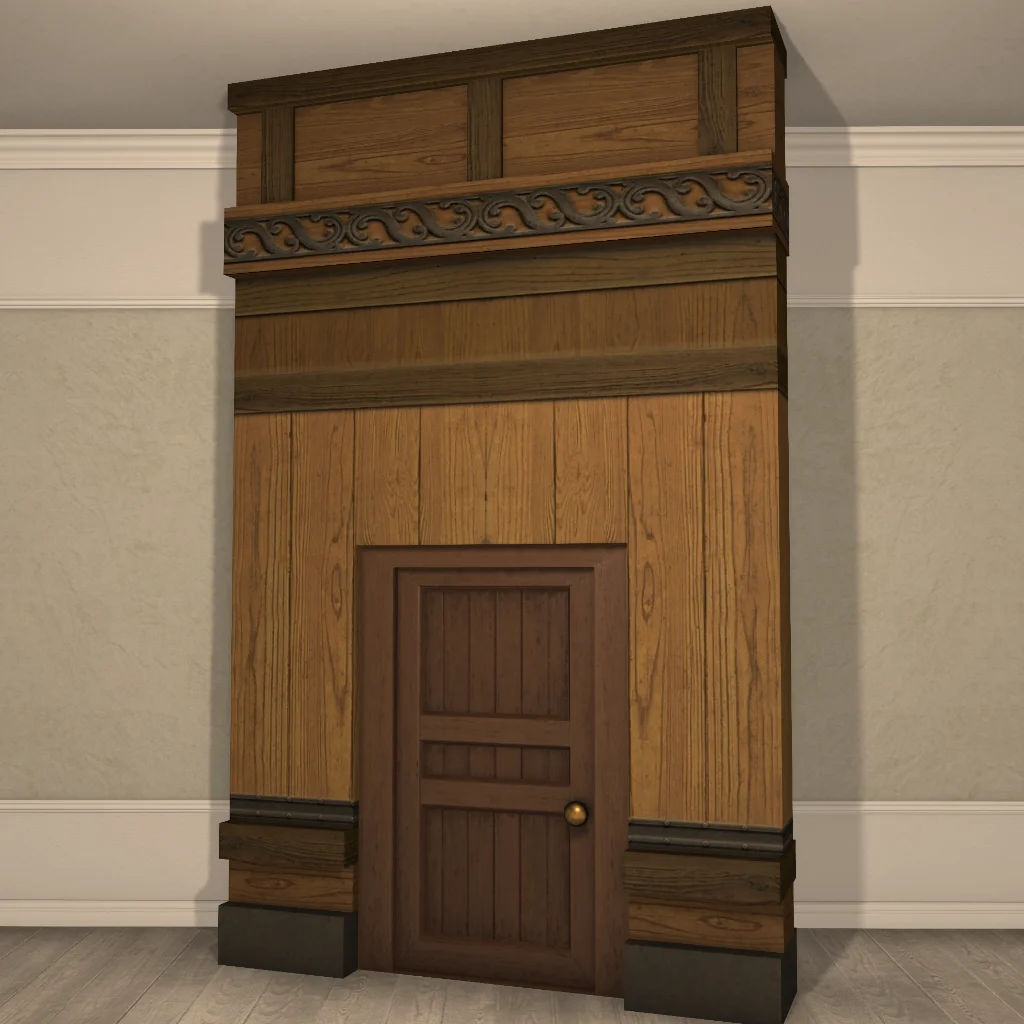 Mahogany Partition Door