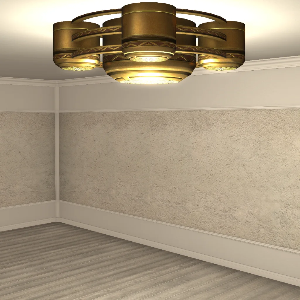 Gold Saucer Chandelier