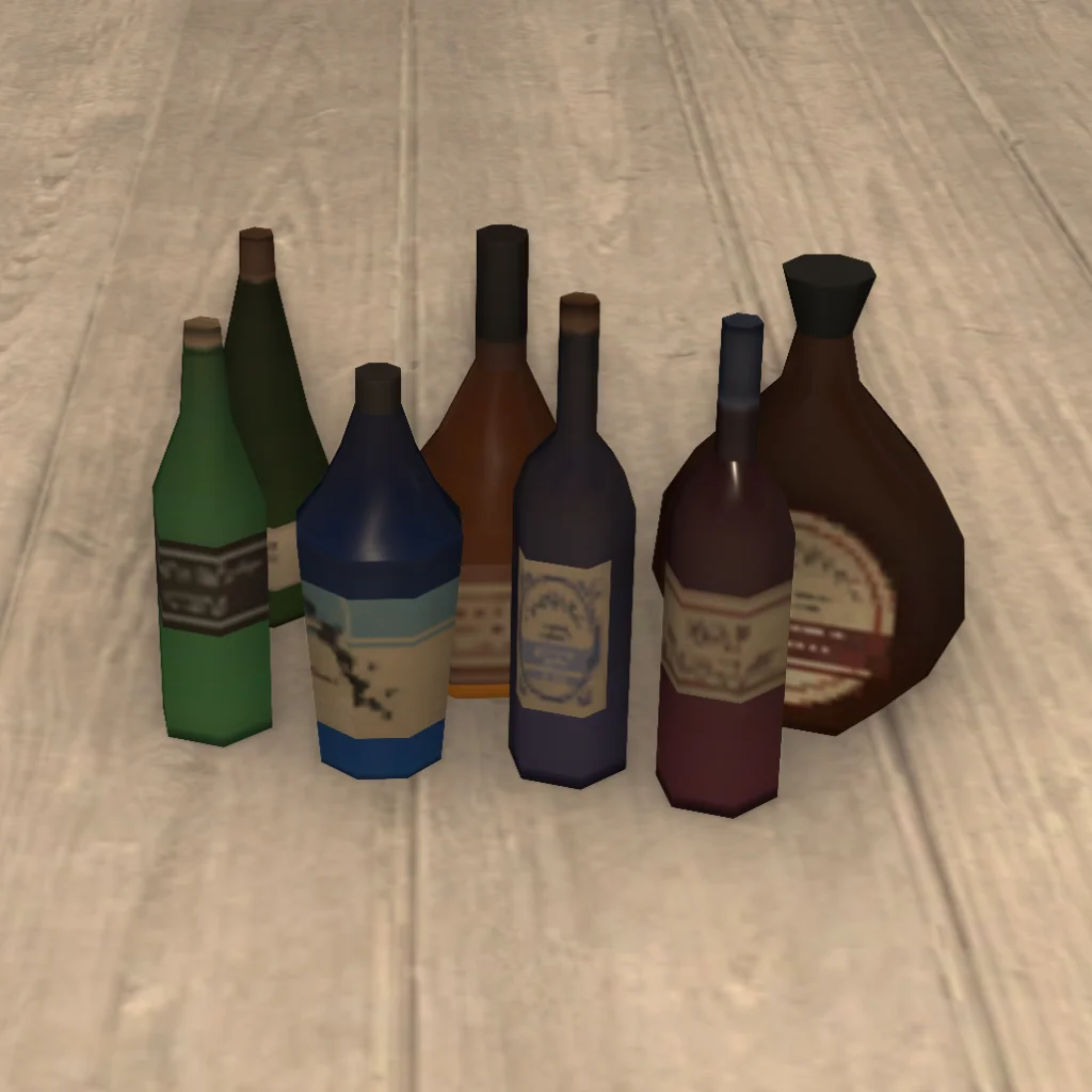Set of Liquor Bottles