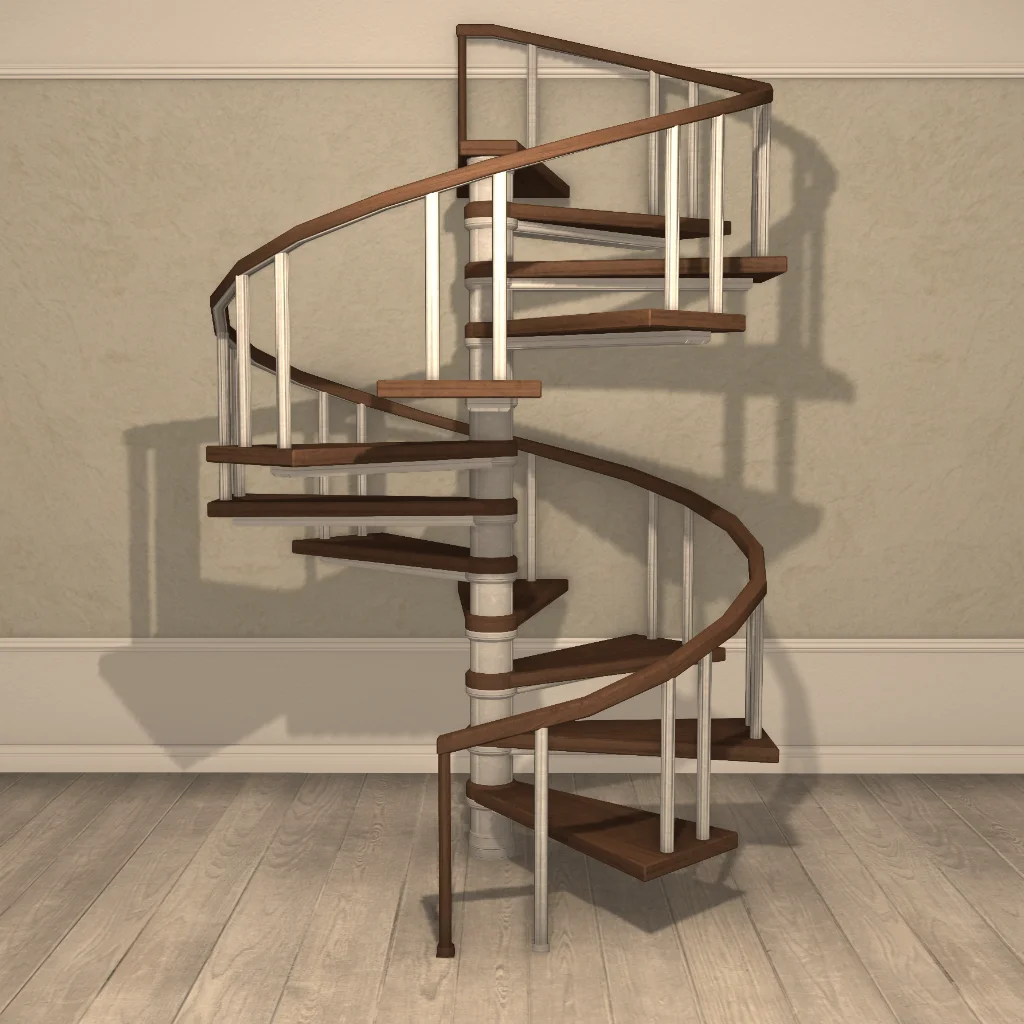 Wooden Spiral Staircase