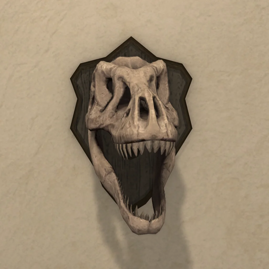 Mounted Dinosaur Skull