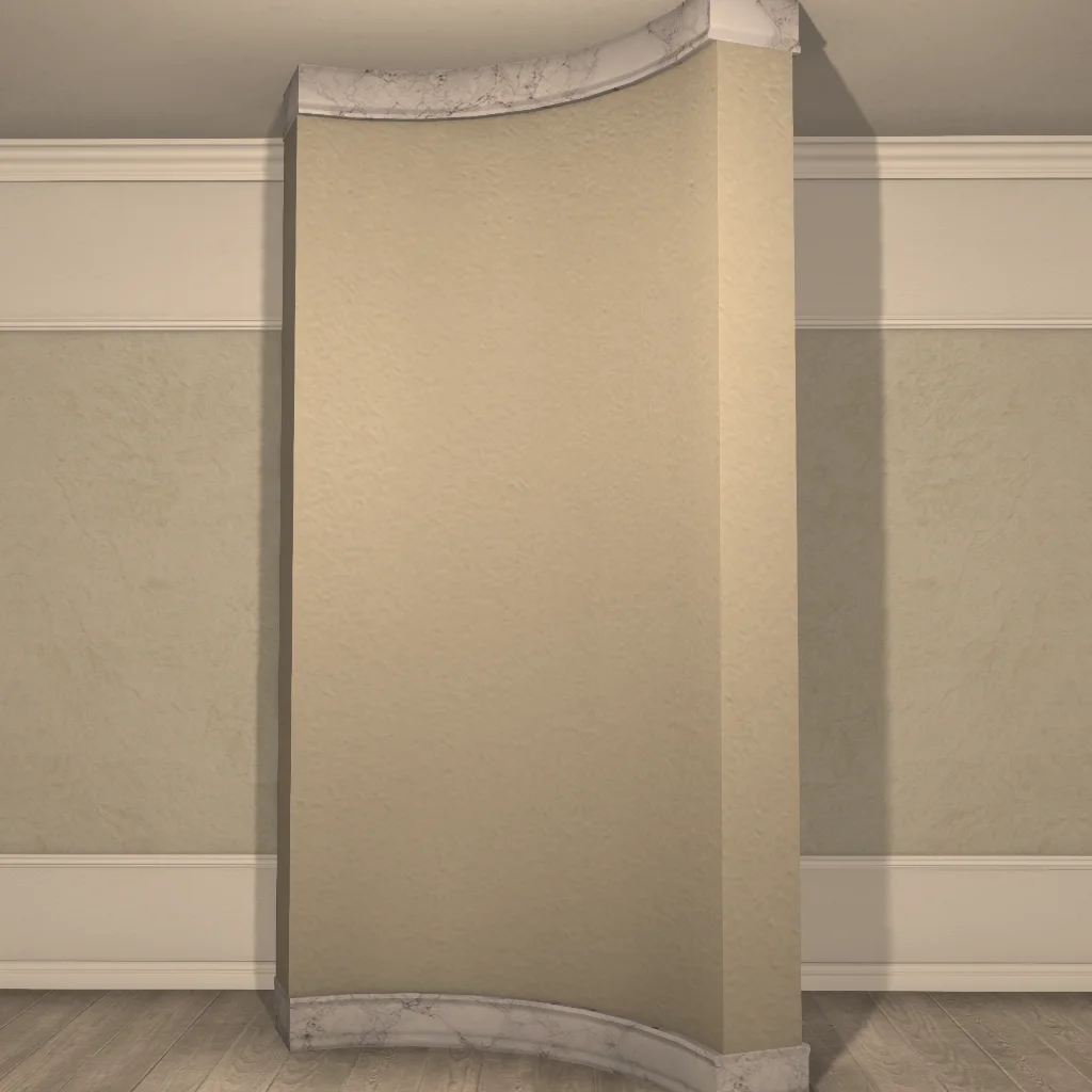 Curved Marble Partition