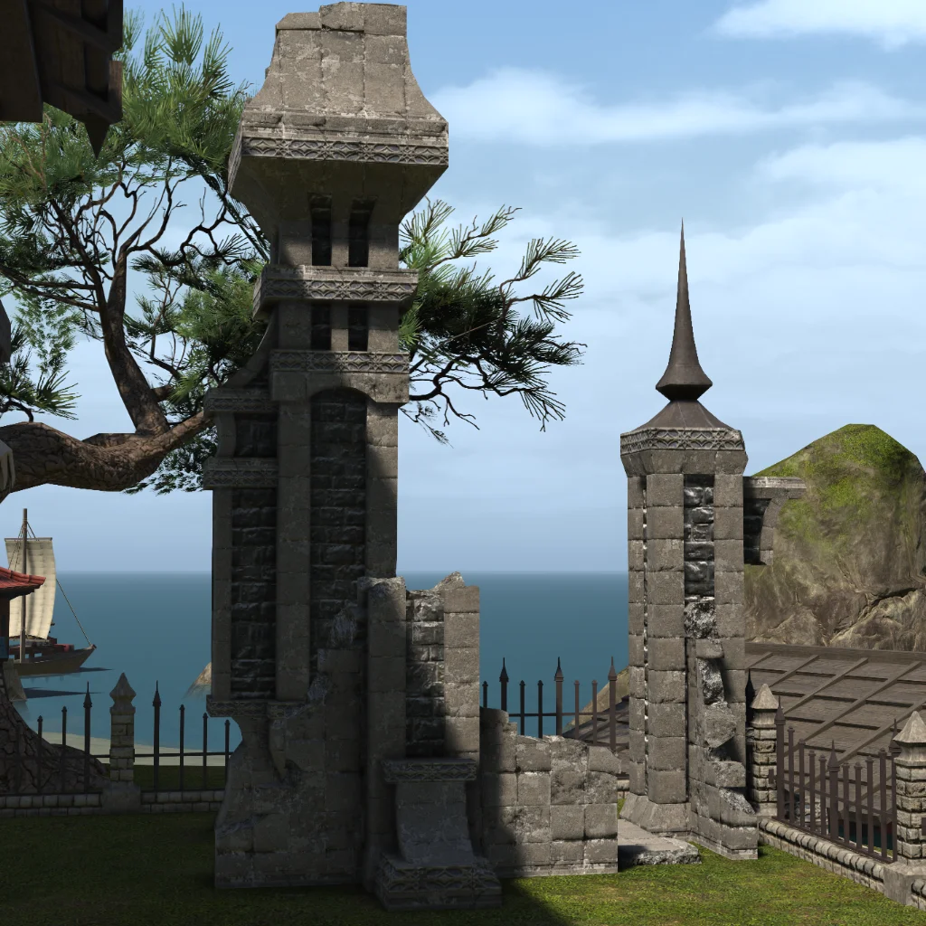 Damaged Ishgardian Wall