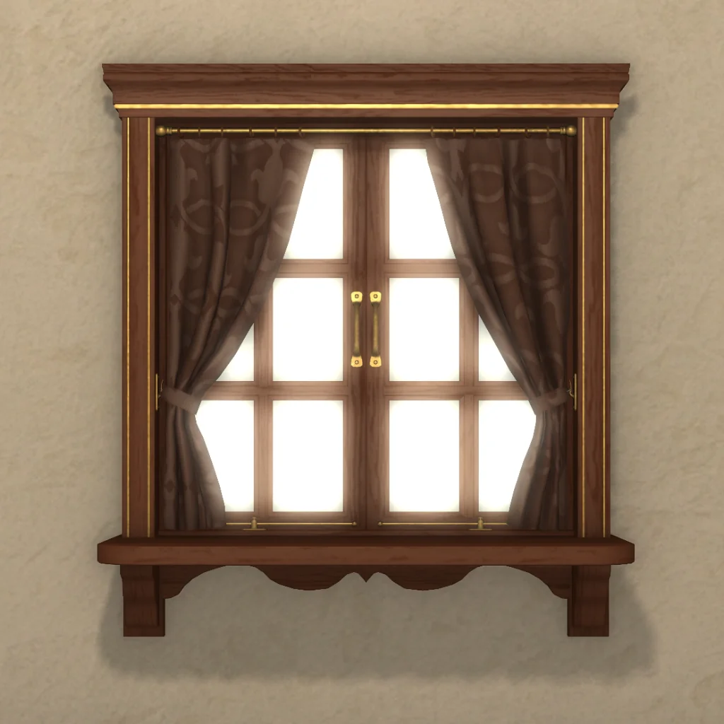 Imitation Curtained Window
