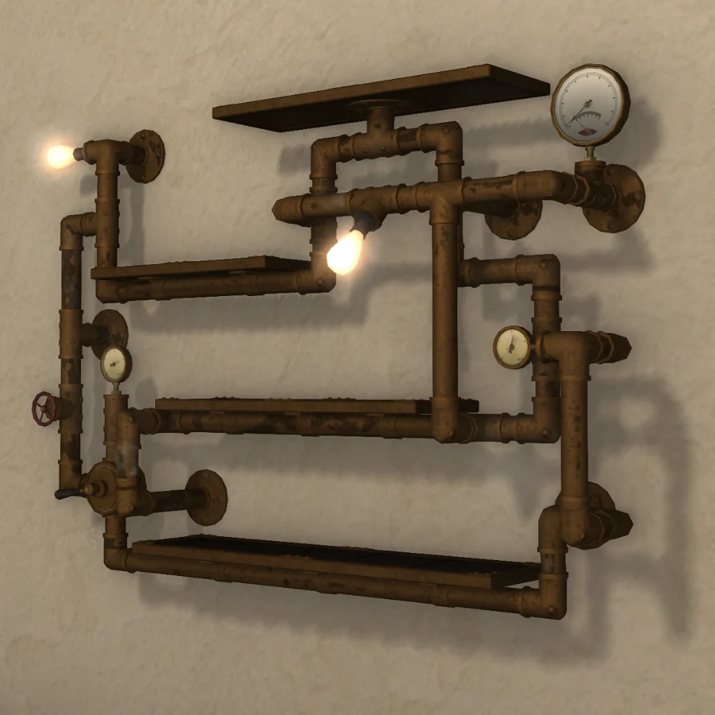 Metal Pipe Wall Shelf