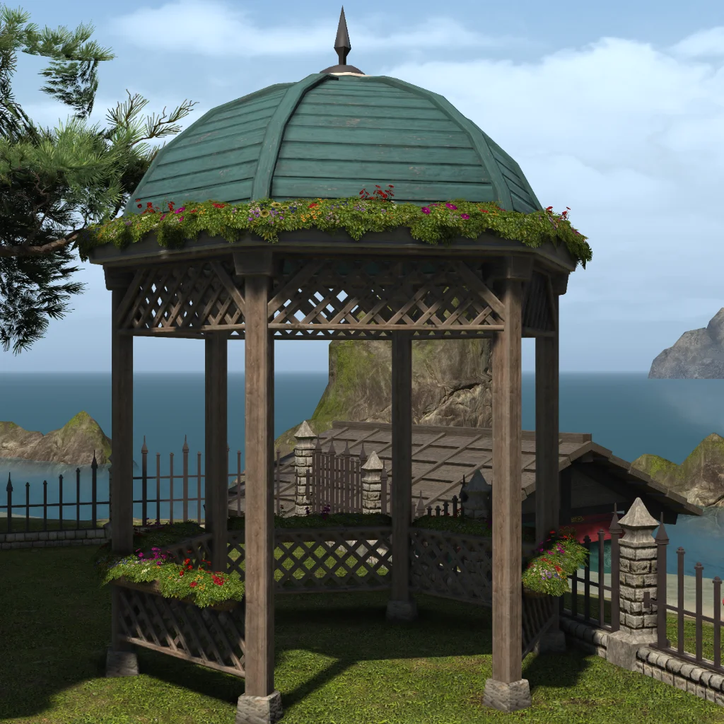 Flower-wreathed Gazebo