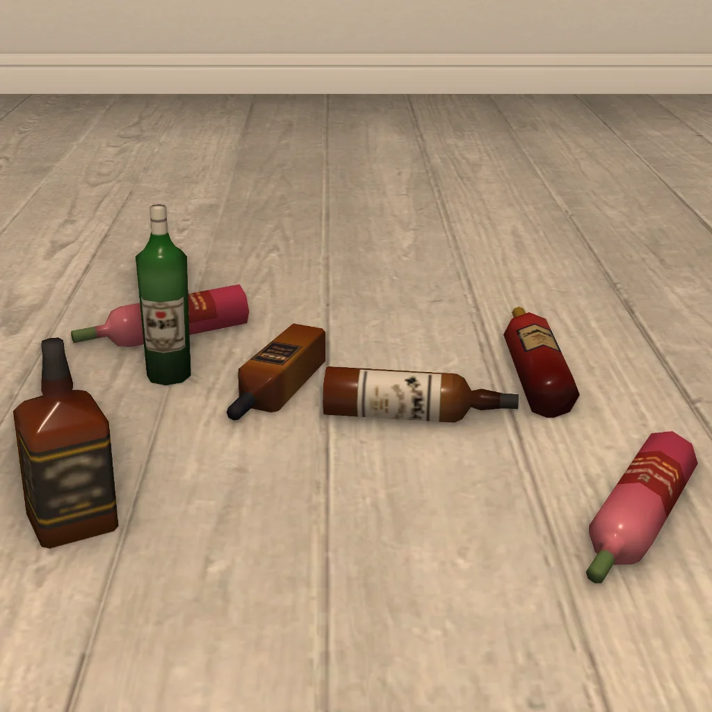 Assortment of Strewn Bottles