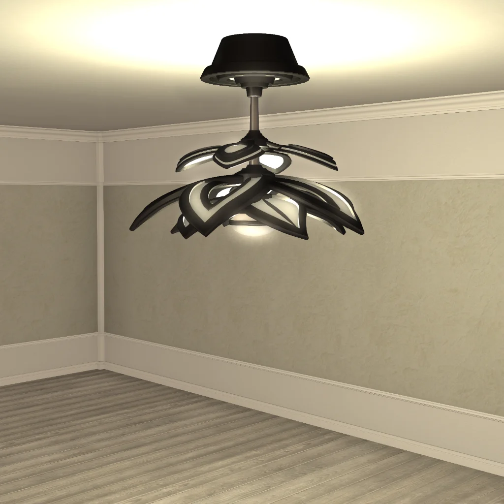 Forged Leaves Ceiling Light