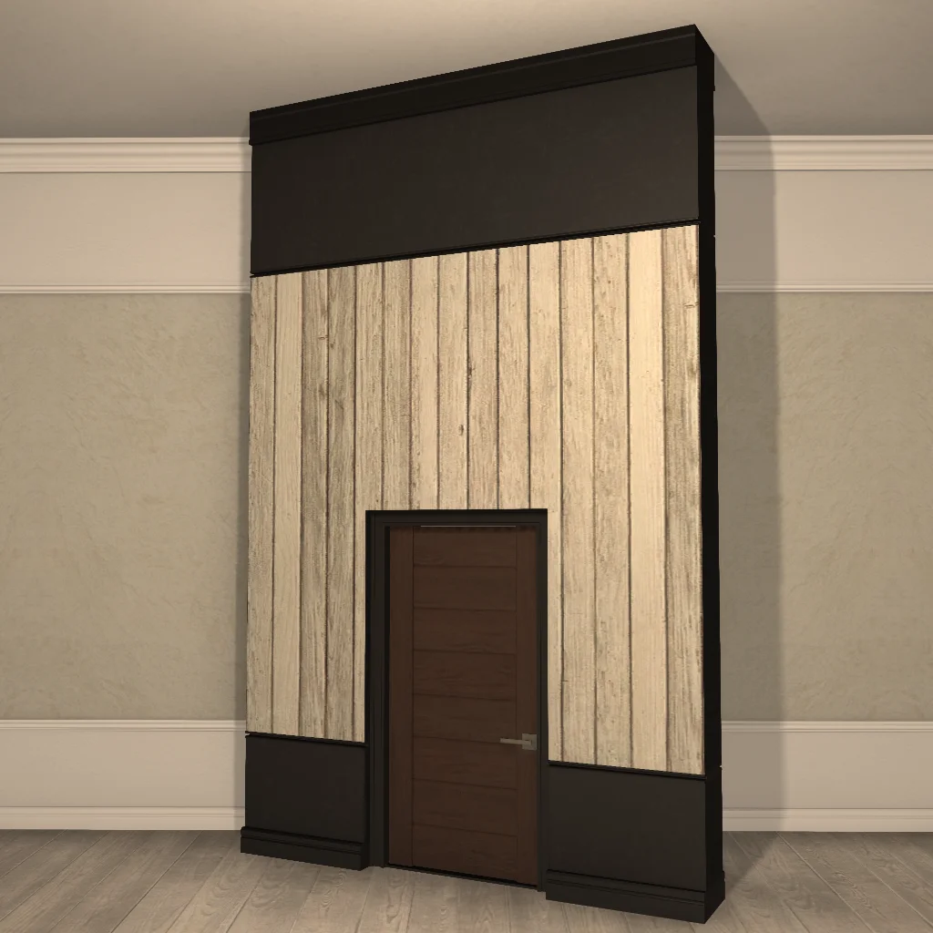 Minimalist Poplar Partition Door