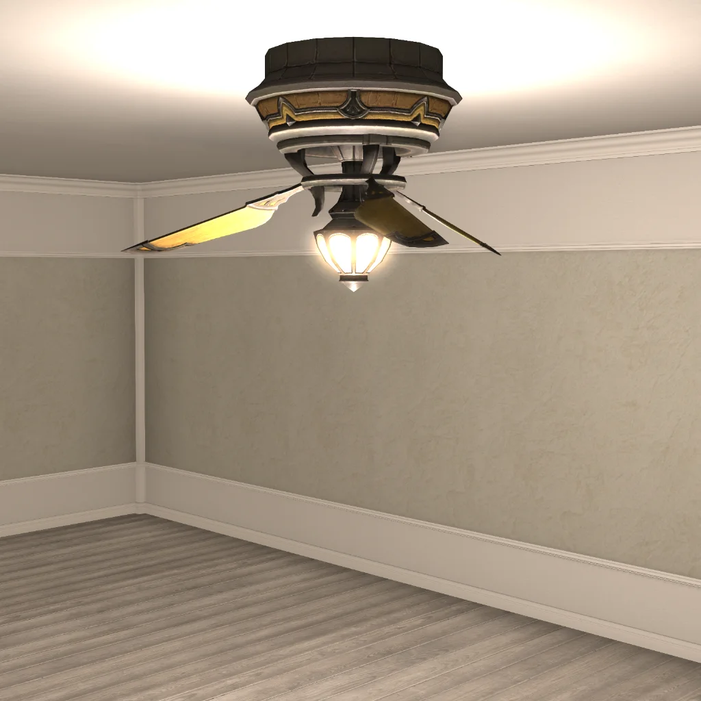 Serpent Ceiling Fan & Lamp